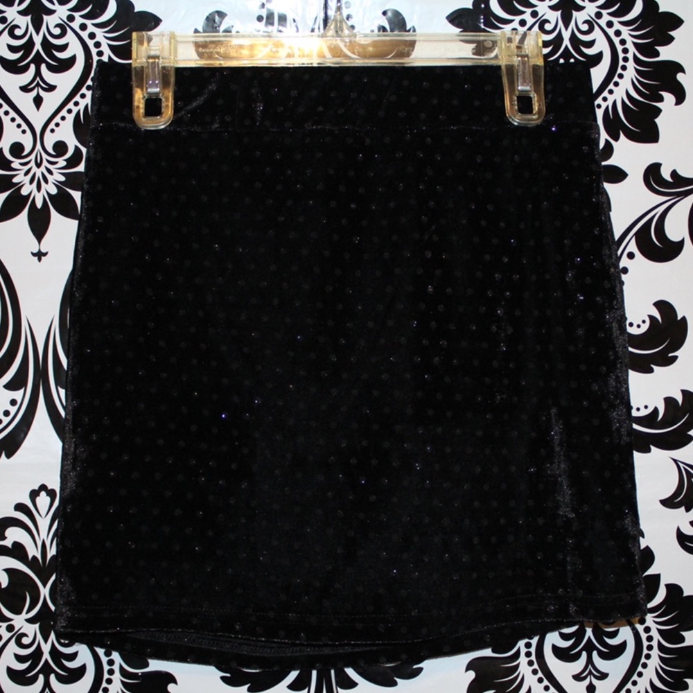 Velour Polka Dot Skirt